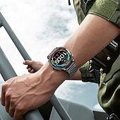abordables Montres connectées-iMosi ET492 Montre intelligente 1.43 pouce Smartwatch Montre Connectée Bluetooth ECG + PPG Surveillance de la température Podomètre Compatible avec Android iOS Femme Hommes Mode Mains-Libres