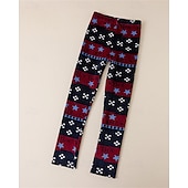 cheap Bottoms-Girls&#039; 3D Graphic Christmas Pants Pants Leggings Spring Fall Basic Boho Kids 4-12 Years Outdoor Casual Daily Regular Fit