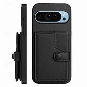 お買い得  その他のスマホケース-電話 ケース 用途 ピクセル9プロ ピクセル9プロXL Pixel 8 Pro Pixel 8 ピクセル9 バックカバー スタンド付き カード挿入口 耐衝撃 レトロ風 TPU PUレザー