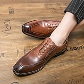 economico Formale-scarpe classiche da uomo in stile oxford marrone con dettagli brogue - eleganti calzature formali per lavoro ed eventi