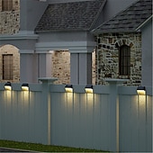 billige Vegglamper til utendørsbruk-solcellevegglampe utendørs vanntett belysning hagedekorasjon solcellelys trapp gjerde sollyslampe 1/2stk