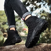 abordables Botas de montaña-Botas de senderismo acolchadas para hombre: ligeras, impermeables, suela antideslizante, diseño de caña alta, ideales para aventuras al aire libre.