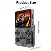 cheap Game Consoles-R36S Handheld Game Console 3.5 Inch IPS Screen Retro Game Console Linux System Screen Portable Pocket Video Player Travel Essentials 64GB and128G Extra Large Memory