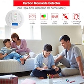 economico Sensori di sicurezza-rilevatore di monossido di carbonio a batteria rilevatore di allarme CO monitor con display digitale a LED per cucina domestica