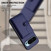 お買い得  その他のスマホケース-電話 ケース 用途 ピクセル9プロ ピクセル9プロXL Pixel 8 Pro Pixel 8 ピクセル9 バックカバー スタンド付き カード挿入口 耐衝撃 レトロ風 TPU PUレザー
