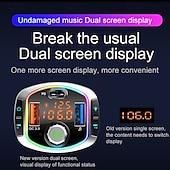 お買い得  車用Bluetoothキット/ハンズフリー-pd18 FMトランスミッター カーMP3プレーヤー デュアルUSBハンズフリーBluetoothアダプター