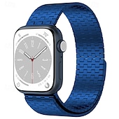 baratos Pulseiras de Apple Watch-Loop Solo Compatível com Pulseira Apple Watch 38mm 40mm 41mm 42mm 44mm 45mm 49mm Fecho Magnético Ajustável Aço Inoxidável pulseira de substituição para iwatch Ultra 2 Series 9 8 7 SE 6 5 4 3 2 1