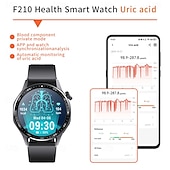 abordables Bracelets connectés-696 F210 Montre intelligente 1.55 pouce Montre intelligente avec bracelet Bluetooth ECG + PPG Podomètre Rappel d&#039;Appel Compatible avec Android iOS Hommes Mode Mains-Libres Rappel de Message IPX-0