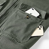abordables Forros &amp; Chaquetas 3 en 1-Hombre Chaqueta para senderismo Chaqueta de lana Algodón Invierno Al aire libre Mantiene abrigado Forro Polar Resistente al Viento Resistente al Agua Chaqueta cortavientos Viaje Negro Verde Caqui