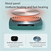 رخيصةأون أدوات المطبخ-حصيرة أكواب كهربائية بمنفذ USB بدرجة حرارة ثابتة وسخان ذكي سريع التسخين وسخان أكواب للمكتب وطاقة منخفضة وهدية للمكتب المنزلي