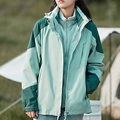 preiswerte Fleece &amp; 3 in 1 Jacken-Damen Soft Shell Jacke Wanderjacke Winter Draussen warm Fleece-Futter Windundurchlässig Wasserdicht 3-in-1-Jacke Vliesjacken Windbreaker-Jacke Reisen Hellrosa Schwarz Weiß Gelb Rosa