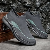 economico Sneakers da uomo-sneakers slip-on rosse leggere da uomo | tomaia in flyknit traspirante con suola comoda per attività casual e sportive