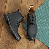 levne Kotníkové boty-pánské hnědé šněrovací kotníkové boty z umělé kůže s brogue detailem a robustní podrážkou – klasický a odolný outdoorový styl