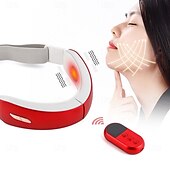 お買い得  ボディマッサージ機-ems 美顔器 vライン リフトアップ ベルト 光 顔 痩身 振動 マッサージ器 フェイスリフティング 装置 二重あご軽減