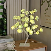 billige Dekorative lys-led rosetre lampe valentinsdag skrivebordslampe bryllup bursdagsfest hjemme soverom nattlys usb-drevet avtakbar valentinsdag dekorasjon nattlys