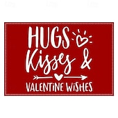 economico Tovagliette-set di 4 tovagliette per San Valentino romantiche e decorative con motivi a forma di cuore o rosa resistenti e resistenti al calore perfette per aggiungere un tocco d&#039;amore all&#039;arredamento della tua