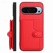 お買い得  その他のスマホケース-電話 ケース 用途 ピクセル9プロ ピクセル9プロXL Pixel 8 Pro Pixel 8 ピクセル9 バックカバー スタンド付き カード挿入口 耐衝撃 レトロ風 TPU PUレザー