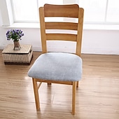 abordables Couverture de chaise de salle à manger-Housse de siège de chaise extensible et durable, idéale pour protéger et rafraîchir les sièges de chaise, ajoute confort et style aux chaises de salle à manger, de bureau ou de salon