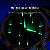 abordables Montres à quartz-OLEVS Hommes Montres à quartz Mode Affaires Montre Bracelet Affichage des phases de lune Lumineux Calendrier Chronographe Cuir Suivre