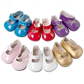 baratos Conjuntos de Roupas e Acessórios para Bonecas-7 pares de sapatos de boneca botas acessórios de bonecas para boneca de 18 polegadas