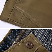 baratos Magro-Homens Social Calças chinês Botões Bolsos Tecido Conforto Formal Festa Trabalho Moda Estilo Clássico Preto Marron Micro-Elástica