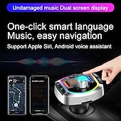 お買い得  車用Bluetoothキット/ハンズフリー-pd18 FMトランスミッター カーMP3プレーヤー デュアルUSBハンズフリーBluetoothアダプター