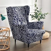 cheap Wingback Chair Cover-Stretch Printed Wingback Chair Cover Armchair Cover Durable and Elastic Slipcover with Stylish Print Design Perfect for Protecting and Refreshing Your Wingback Chair Ideal for Home Decor