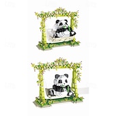 olcso Építőjátékok-aranyos panda mini építőkockák készletek cuki táskákhoz mikro mini építőjáték téglák felnőtteknek bulik gyerekeknek fiúk lányok 12-14