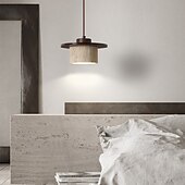 cheap Pendant Lights-Wabi-Sabi Natural Stone Shade Pendant Light Travertine Droplight 110-240V