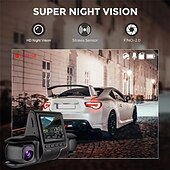 cheap Car DVR-3 Lens Car Video Recorder Motion Detection HD 1080P Vehicle Driving Recorder G-Sensor Auto Video Camera LCD Display Night Vision