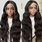 economico Parrucche lace front capelli veri-parrucche frontali in pizzo con onde del corpo capelli umani densità 150% parrucche frontali in pizzo con capelli umani 13x6 per donne