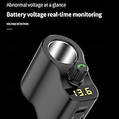 preiswerte Bluetooth Auto Kit/Freisprechanlage-FM-Transmitter BT 5.0 Auto-Kit Freisprecheinrichtung Auto-Musik-Player Zigarettenanzünder-Splitter Dual-USB-Autoladegerät