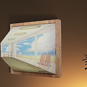 baratos Luzes noturnas 3D-Luz noturna visual 3d a olho nu, luzes led com efeito visual tridimensional, luz noturna de design montada na parede para parede, ajuste de efeito de luz de três cores, presentes de natal para