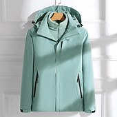 economico Fleece &amp; Giacche 3 in 1-Per donna Giacca Softshell Giubbino da escursione Inverno All&#039;aperto Tenere al caldo Fodera di vello Antivento Resistente all&#039;acqua Giacca 3 in 1 Giacche in pile Giacca a vento Viaggi Nero Avorio