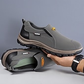 preiswerte Herrenpantoletten &amp; -slipper-Beige Herren-Outdoor-Schuhe zum Reinschlüpfen mit rutschfester, robuster Sohle und schwarzen Akzenten – bequemes Freizeitschuhwerk für den Alltag