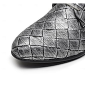 economico Semi-formale-scarpe oxford da uomo in similpelle con motivo intrecciato e design allacciato - calzature formali eleganti per lavoro, matrimoni ed eventi speciali