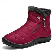 cheap Winter &amp; Snow Boots-Men&#039;s Gray Winter Boots with Zipper Closure, Warm Fleece Lining, and Waterproof Design – Ideal for Outdoor Activities in Cold Weather