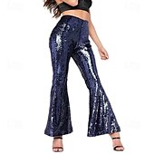 economico Fondi-Anni &#039;80 Hip Pop Metallico Lucido Pantaloni a zampa d&#039;elefante Costume Abba Disco Paillettes Per donna Costume di Carnevale Halloween Carnevale martedì grasso Performance Feste Parata dell&#039;Orgoglio