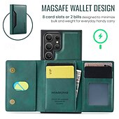 halpa Samsung-kotelot-puhelin Etui Käyttötarkoitus S24 Ultra S24 Plus S24 S23 Ultra S25 Ultra Takakuori Tuella Magneetti Tukee langatonta latausta Retro TPU PU-nahka