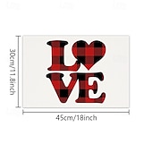お買い得  Placemats＆Coasters＆Trivets-バレンタインデーのプレースマット4枚セット。ハートやバラの模様が特徴のロマンチックで装飾的なテーブルマット。丈夫で耐熱性があり、ダイニングテーブルの装飾に愛のタッチを加えるのに最適です。