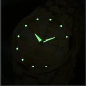 olcso Quartz órák-POSHI Férfi Óra Dátum Hét Divat Óra Férfiak Eredeti Vízhatlan Nem Mechanikus LumiNás Két Naptári Kvarc Karóra