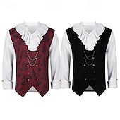 levne Topy-Viktoria Tarzı Středověké Renesanční Cosplay kostým Maškarní Tričko Ren Faire Princ Upír Poskakující Pánské Fantazie Královský Steampunk předvečer Všech svatých Karneval Plesová maškaráda Večírek