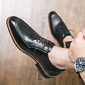 economico Formale-scarpe classiche da uomo in stile oxford marrone con dettagli brogue - eleganti calzature formali per lavoro ed eventi