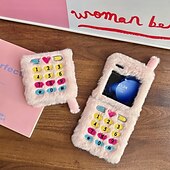 baratos Capa Samsung-telefone Capinha Para Z Flip 7 Z Virar 6 Z Flip 5 Z Flip 4 Z Flip 3 Capa traseira Antichoque Retro Felpudo