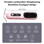 olcso Egyéni védőeszközök-Vezeték nélküli Hajvasalók Forró Levegő Fésű Negatív Forró Fésű Hajvasaló 20s Gyors Fűtés Kerámia és Égésgátló Tervezés Valentin-napi Ajándék