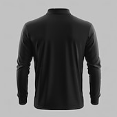 preiswerte Lustiges Poloshirt mit Text für Herren-Herren Reißverschluss-Polo Langarm Polo-Shirts Kragen Business-Casual Urlaub Party-Abendmode Alltagskleidung 3D-Druck Frühling Herbst Winter Schwarz Blau Grün