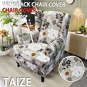 baratos Capa para Poltrona de Costas Largas-capa para cadeira com encosto de orelha floral capa elástica e durável com design floral elegante, perfeita para proteger e realçar sua cadeira com encosto de orelha, ideal para uma decoração de sala