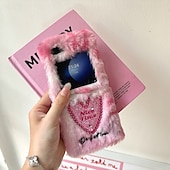 baratos Capa Samsung-telefone Capinha Para Z Flip 7 Z Virar 6 Z Flip 5 Z Flip 4 Z Flip 3 Capa traseira Antichoque Retro Felpudo
