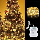 olcso USB-tápellátás-5m/10m karácsonyi led bőrzsinór fényfüzér, karácsonyfa dekor lámpák boldog karácsonyra, újévre és navidad ünnepekre (1db/2db)