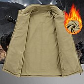 cheap Vests-Men&#039;s Hiking Vest Hiking Fleece Vest Sleeveless Vest Outdoor Thermal Warm Fleece Lining Comfortable Winter Multiple Pockets Polyester Black Army Green Khaki Hunting Fishing Climbing